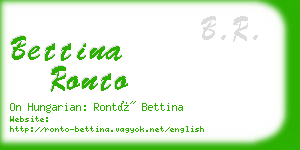 bettina ronto business card